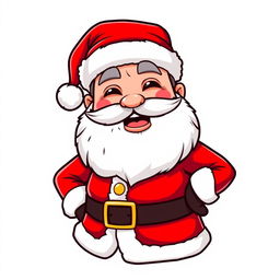 A character design of Jia Wojak meme dressed as Santa Claus, featuring his distinct facial expression