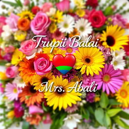 A beautifully arranged floral background that features vibrant and colorful flowers in full bloom