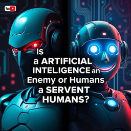 A thought-provoking YouTube video cover image featuring a split design