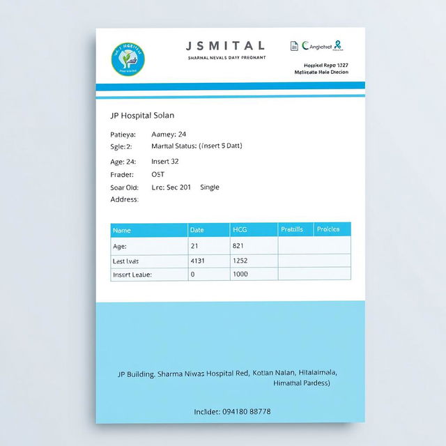 A medical report image for a patient named Aameya, who is 24 years old and 3 weeks 5 days pregnant