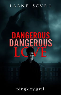 A captivating book cover design for a high school mystery novel titled 'Dangerous Love'