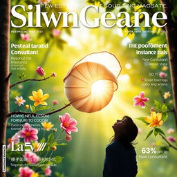 A visually inspiring magazine cover design illustrating the metaphor of a silkworm emerging from its cocoon, symbolizing new real estate consultants starting their journey in the real estate industry
