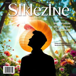 A visually inspiring magazine cover design illustrating the metaphor of a silkworm emerging from its cocoon, symbolizing new real estate consultants starting their journey in the real estate industry