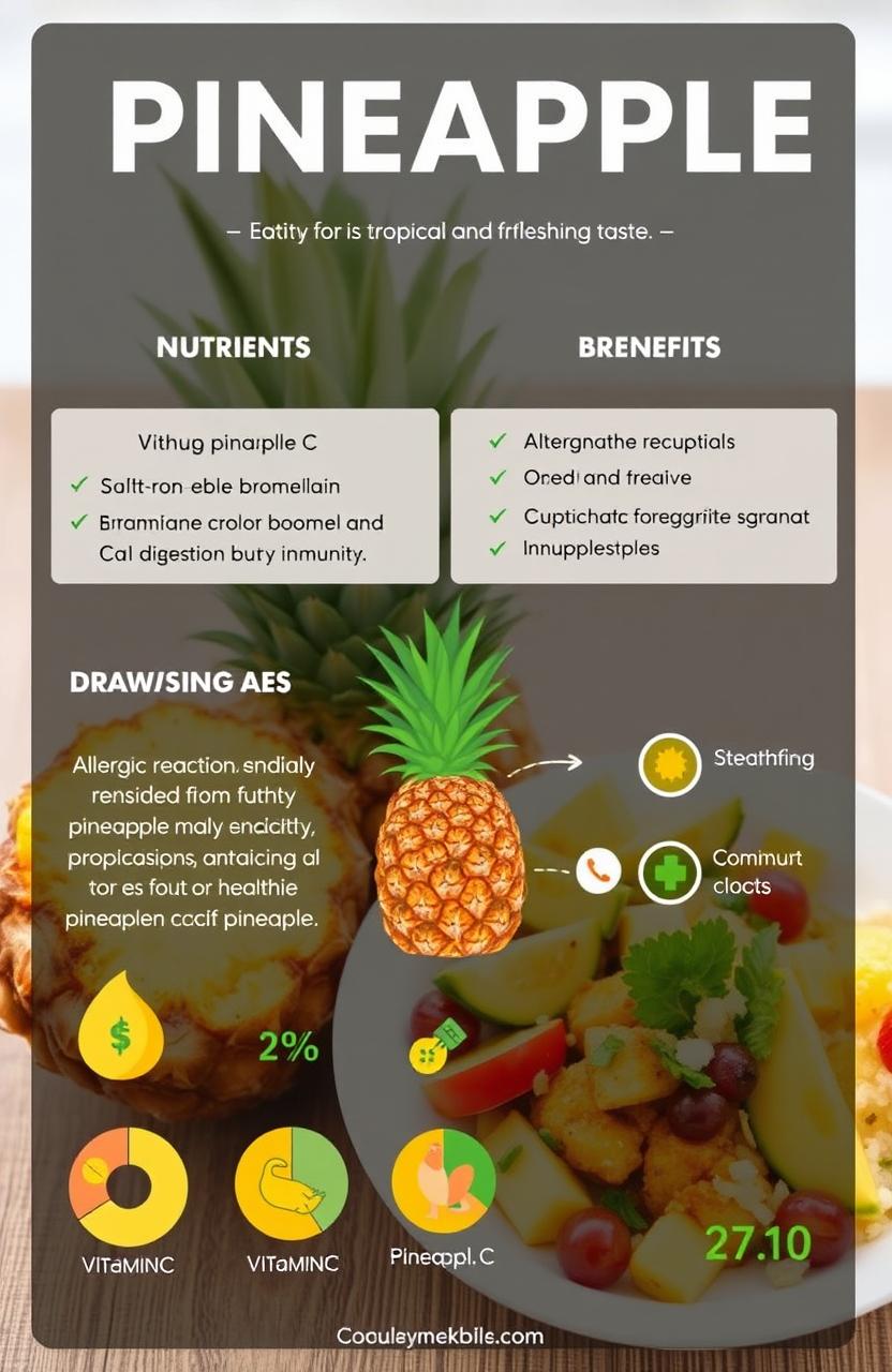 The benefits and drawbacks of eating pineapple, also known for its tropical and refreshing taste