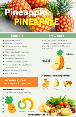 The benefits and drawbacks of eating pineapple, also known for its tropical and refreshing taste
