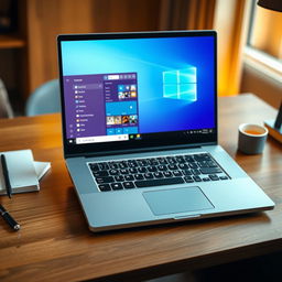 A sleek and modern Lenovo Ideapad 1 laptop, showcasing its lightweight design and thin profile