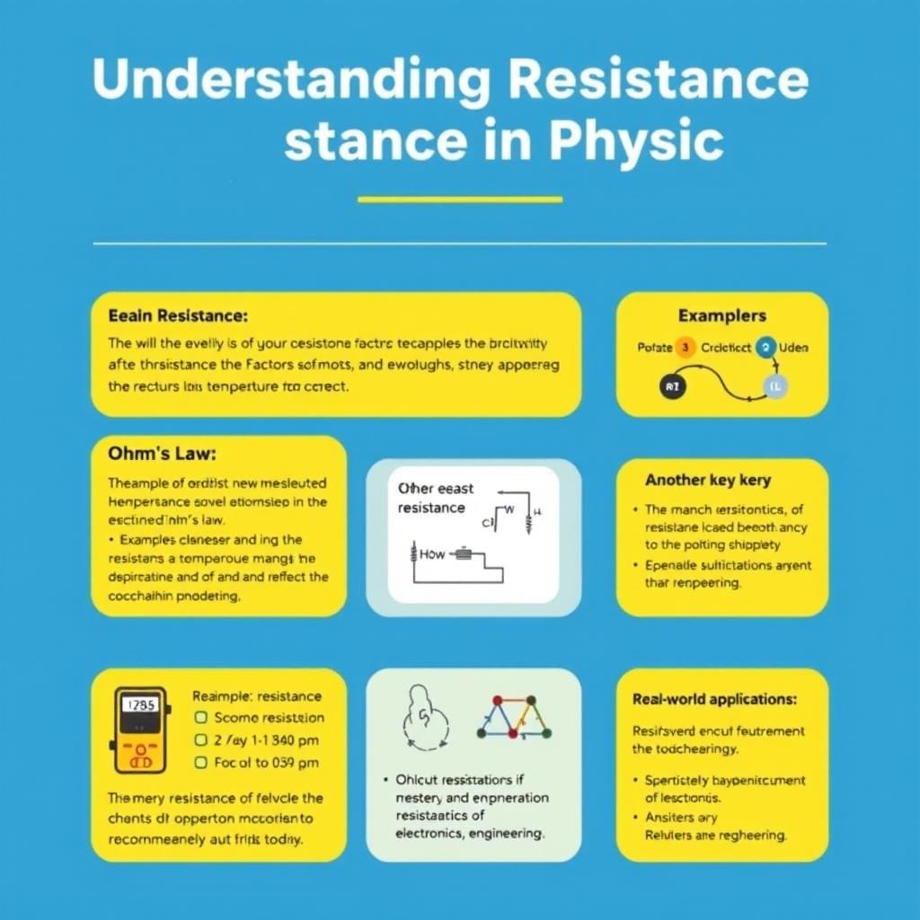 An informative A4 poster on the topic of physics resistance, featuring a clean and modern design