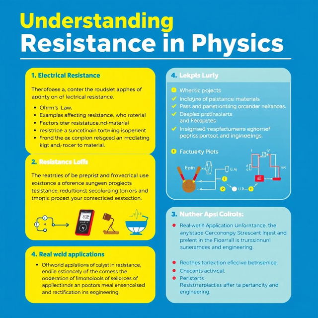 An informative A4 poster on the topic of physics resistance, featuring a clean and modern design