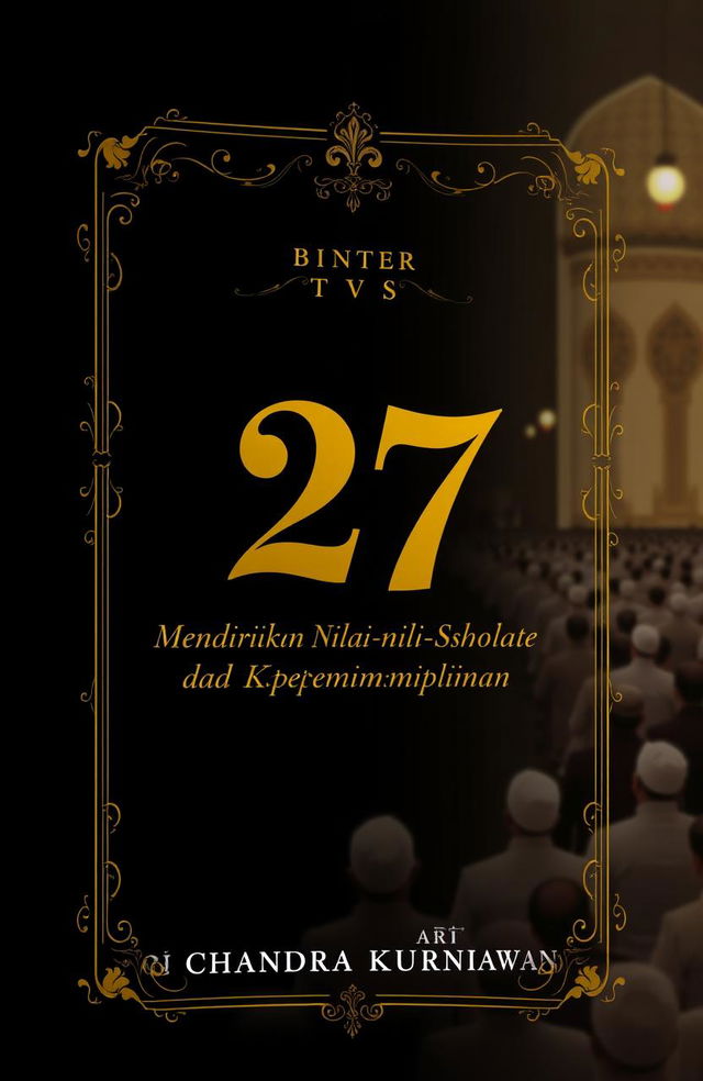 A book cover design featuring the title '27' and the subtitle 'Mendirikan Nilai-Nilai Sholat pada Kepemimpinan'