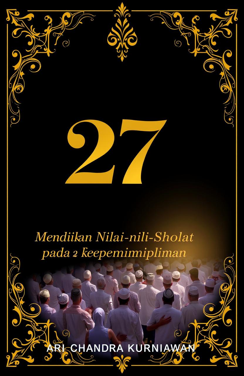 A book cover design featuring the title '27' and the subtitle 'Mendirikan Nilai-Nilai Sholat pada Kepemimpinan'