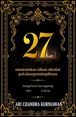 A book cover design featuring the title '27' and the subtitle 'Mendirikan Nilai-Nilai Sholat pada Kepemimpinan'