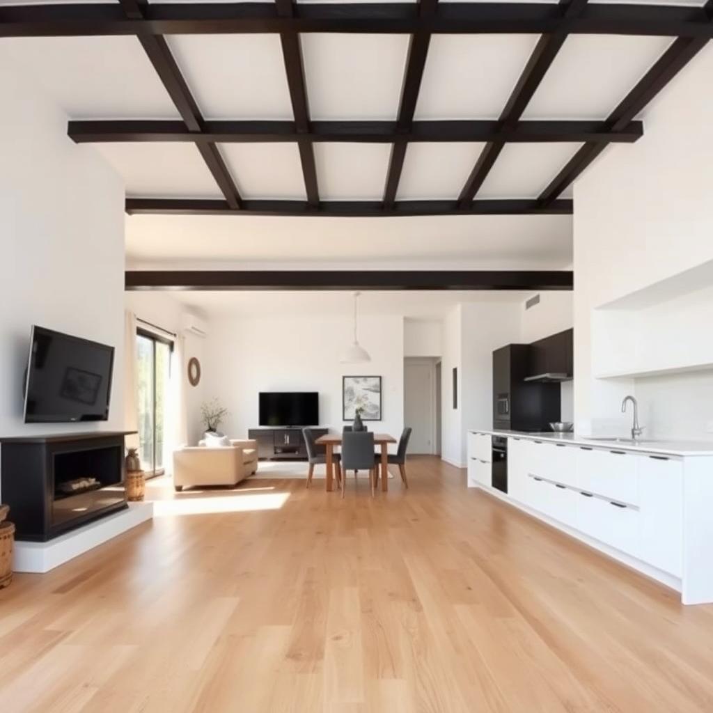 A spacious and inviting interior room viewed from the main entrance