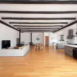 A spacious and inviting interior room viewed from the main entrance