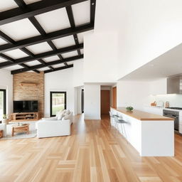 A spacious and inviting interior room viewed from the main entrance