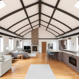 A beautifully designed interior room viewed from the main entrance