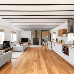 A beautifully designed interior room viewed from the main entrance