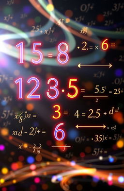 An artistic representation of basic calculus concepts using numbers and mathematical symbols