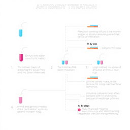 An educational diagram illustrating the 11 steps of antibody titration