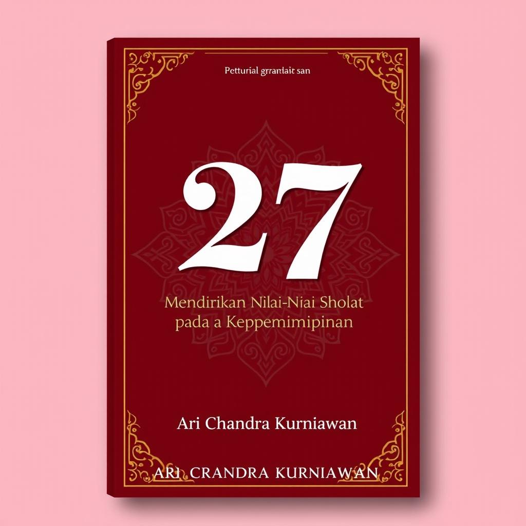 A book cover design for a book titled '27' with the subtitle 'Mendirikan Nilai-Nilai Sholat pada Kepemimpinan'