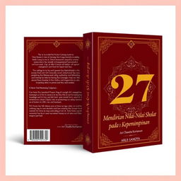A book cover design for a book titled '27' with the subtitle 'Mendirikan Nilai-Nilai Sholat pada Kepemimpinan'