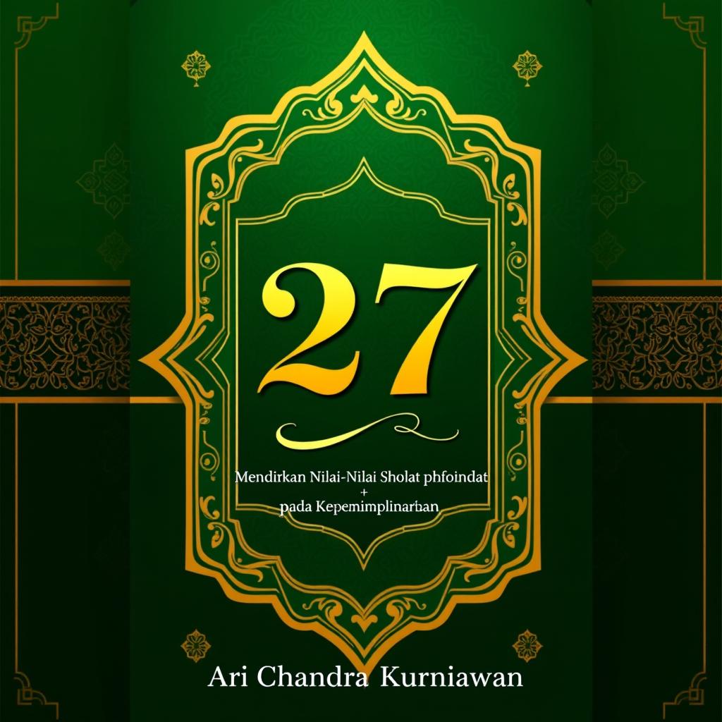A book cover for '27' with the subtitle 'Mendirikan Nilai-Nilai Sholat pada Kepemimpinan'