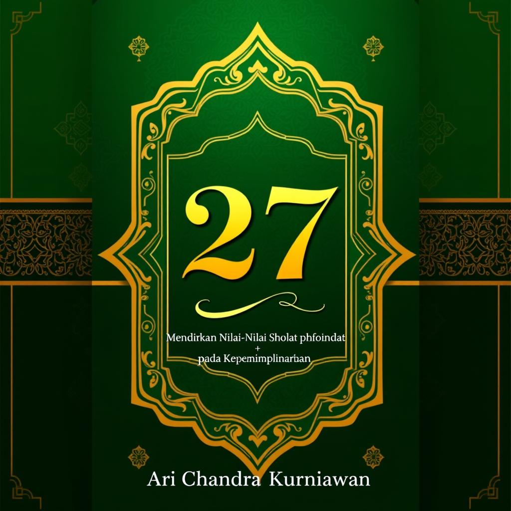 A book cover for '27' with the subtitle 'Mendirikan Nilai-Nilai Sholat pada Kepemimpinan'