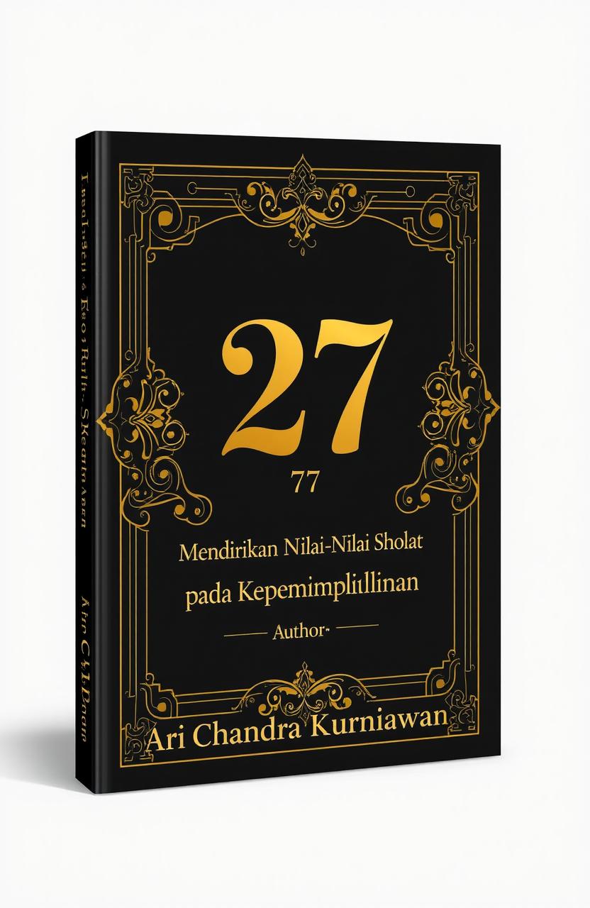 A book cover design for '27' with the subtitle 'Mendirikan Nilai-Nilai Sholat pada Kepemimpinan'