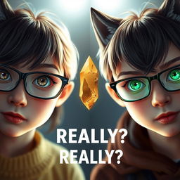 A captivating image of a curious girl divided into two sides