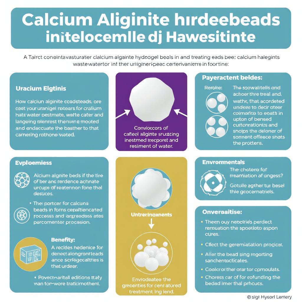 A detailed explainer on the role of Calcium alginate hydrogel beads in treating uranium-containing wastewater, highlighting their structure, properties, and mechanisms of action