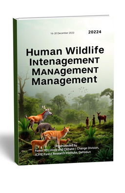 A professional and captivating book cover for a training course titled 'Human Wildlife Interface Management'
