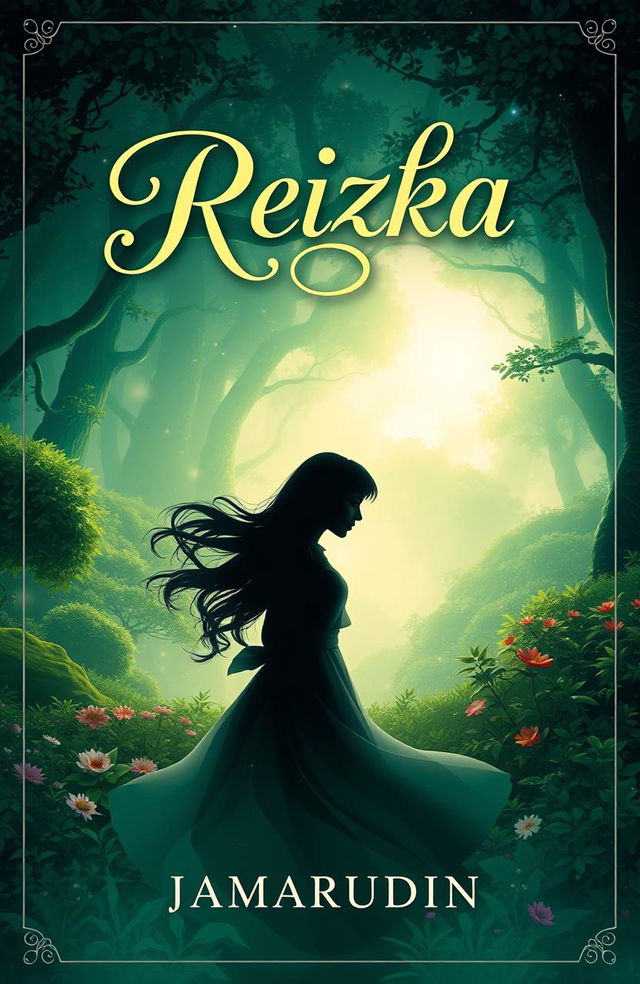A captivating book cover design for the novel 'Reizka' by Jamarudin