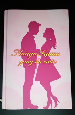 A silhouette of a handsome man with a strong posture standing closely next to a sweet woman, both gazing lovingly into each other's eyes