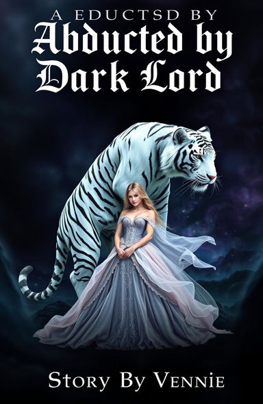 A dark fantasy romance book cover featuring a powerful, brooding dark lord who is a shapeshifter, depicted as a majestic white tiger in one striking pose