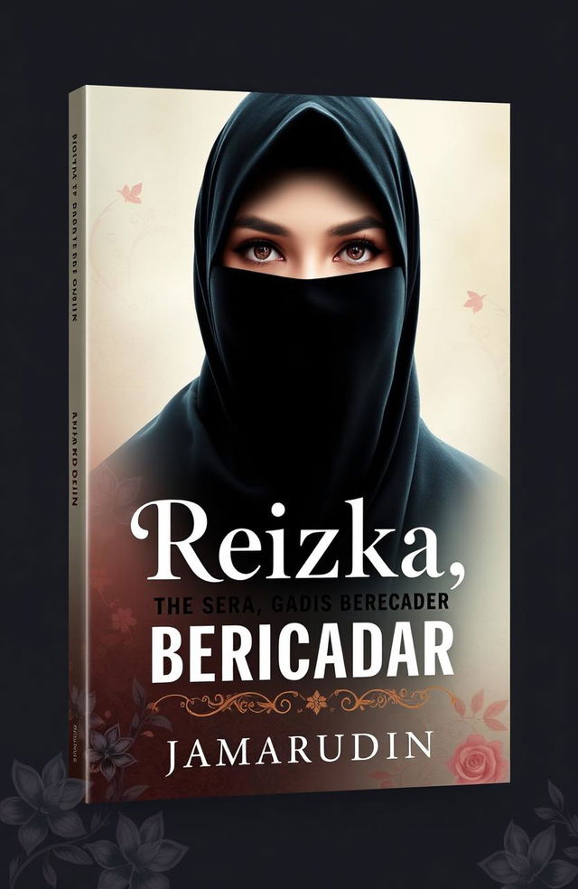 Book cover design for a novel titled 'Reizka, Gadis Bercadar' by Jamarudin