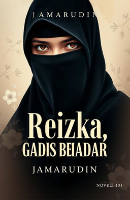 Book cover design for a novel titled 'Reizka, Gadis Bercadar' by Jamarudin