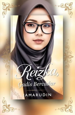 A captivating book cover design for the novel "Reizka, Gadis Bercadar" by Jamarudin