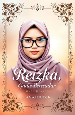 A captivating book cover design for the novel "Reizka, Gadis Bercadar" by Jamarudin