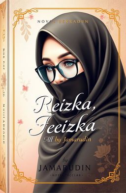 A stunning book cover design for the novel "Reizka, Gadis Bercadar" by Jamarudin