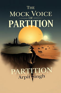 The Mock Voice of Partition, a book cover design that presents an artistic representation of the theme of partition with a poignant and reflective visual
