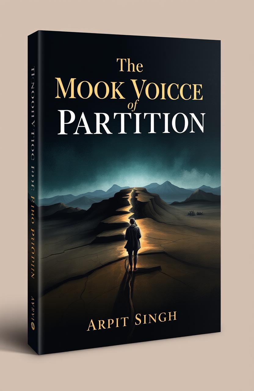 The Mock Voice of Partition, a book cover design that presents an artistic representation of the theme of partition with a poignant and reflective visual