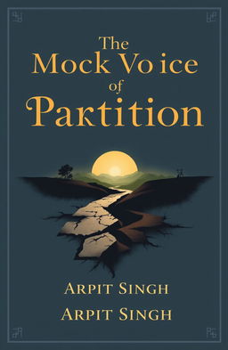 The Mock Voice of Partition, a book cover design that presents an artistic representation of the theme of partition with a poignant and reflective visual
