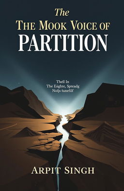 The Mock Voice of Partition, a book cover design that presents an artistic representation of the theme of partition with a poignant and reflective visual