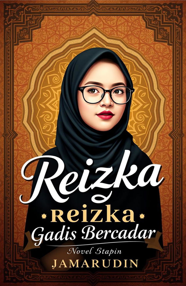 Cover design for the novel titled "Reizka, Gadis Bercadar" by Jamarudin