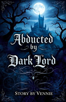 A dark fantasy book cover that captures an ethereal and mysterious world filled with lurking shadows and enchanting elements