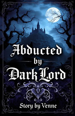 A dark fantasy book cover that captures an ethereal and mysterious world filled with lurking shadows and enchanting elements