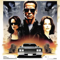 A high-quality digital art poster for a film titled 'Terminator: Nemesis'