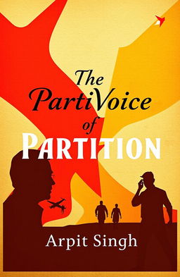 A visually appealing book cover design for 'The Mock Voice of Partition' by Arpit Singh, published by Arihant Publication