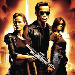 An ultra-high definition digital art poster for the film 'Terminator: Nemesis'