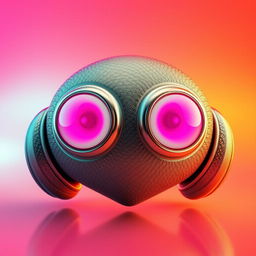 A 3D rendering of a futuristic alien object showcasing a unique and mesmerizing design