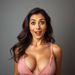 A gorgeous 40-year-old woman dressed in a sexy yet modest outfit, showcasing her attractive style without revealing any skin